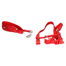 Red Small Animal Poka Dot Harness & Lead (Neck14-20/Chest18-28cm)