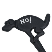 No Dog Fouling Poo Warning Sign Plaque Stake Cast Iron Garden Yard Lawn
