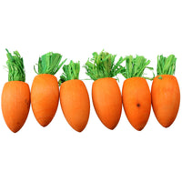 Small Aniamls Boredom Breaker Mini Woodies Carrots Vegetable Toys 6pk
