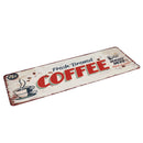 Plaque métallique rétro à suspendre avec inscription « Coffee Served Here » - Cadeau pour la maison ou la boutique - 36 x 13 cm