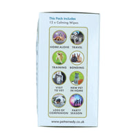 Pet Remedy Natural Calming Wipes Dog Cat Pets Anxiety Stress Relief (12Sachet)