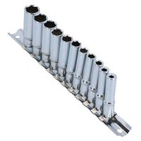 1/4" Drive Deep Metric + Imperial SAE AF Sockets 4mm – 14mm 5/32” – 1/2" 24pc