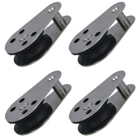 Marine Pulley Block with Fixed Pin 26mm Diameter Nylon Wheel Stainless Steel