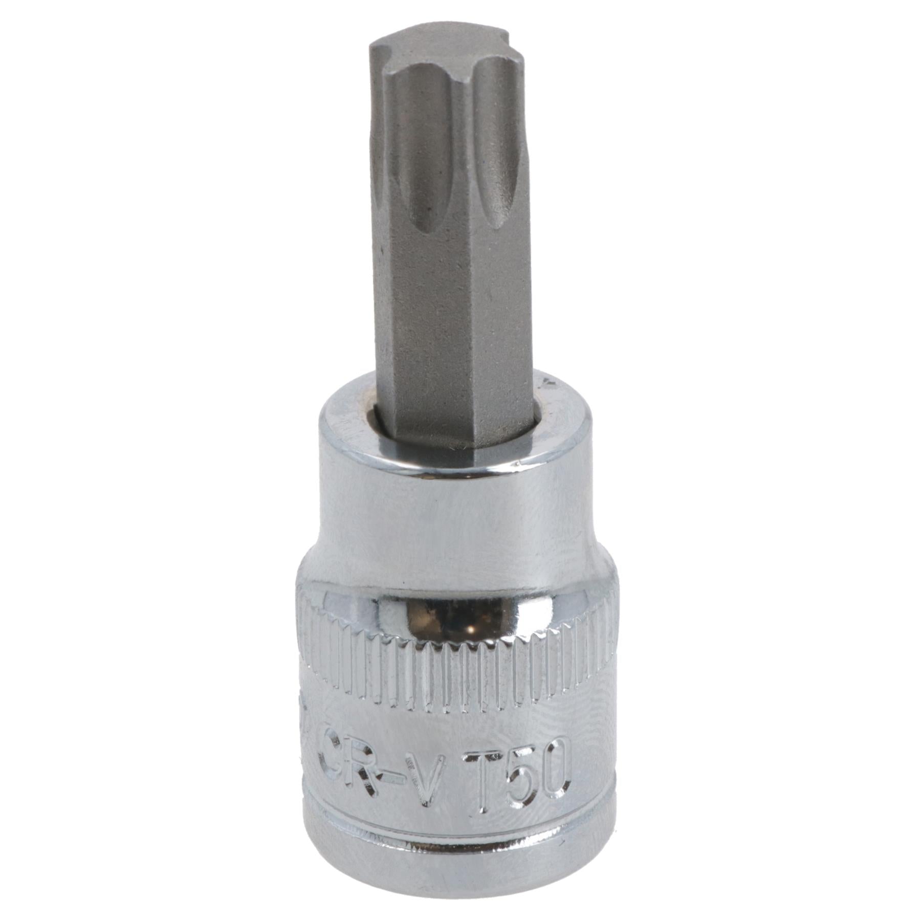 T50 Male Torx Bit Star Socket 3/8" Drive Standard Internal Chrome Vanadium Steel