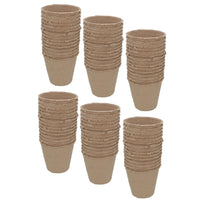 Biodegradable Fibre Plant Pots For Seeds Seedlings Cuttings Round 8 x 8cm