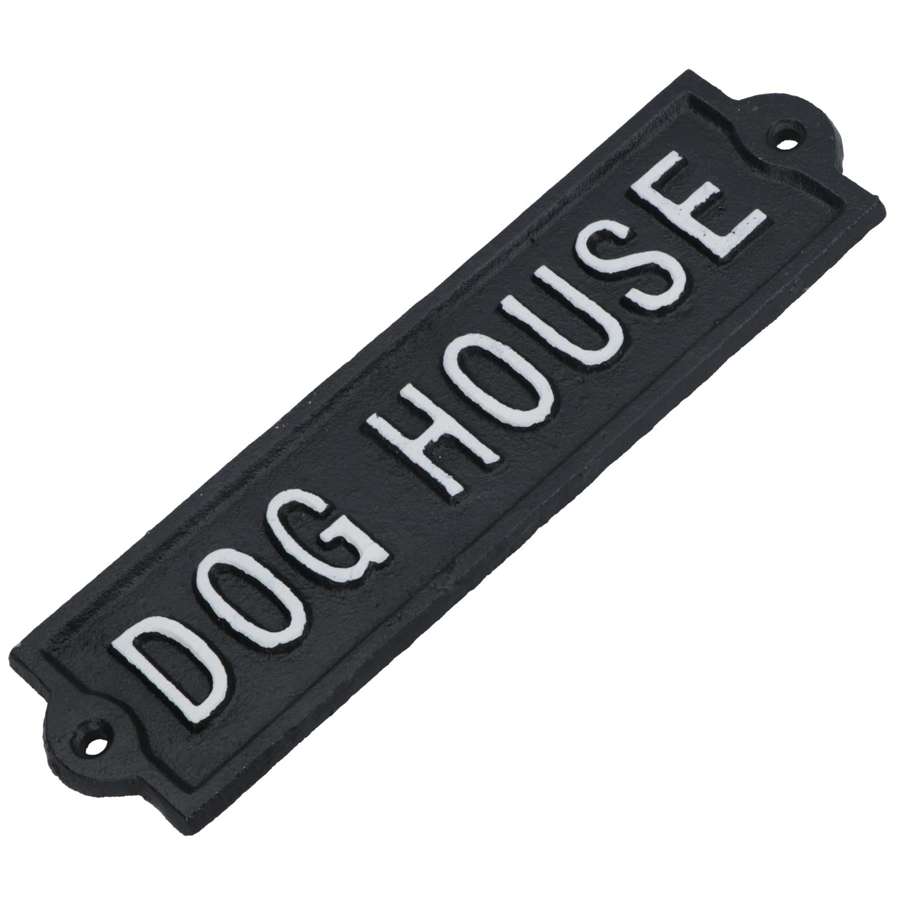 Dog House Cast Iron Sign Plaque Wall Door Fence Gate Post House Garden Yard