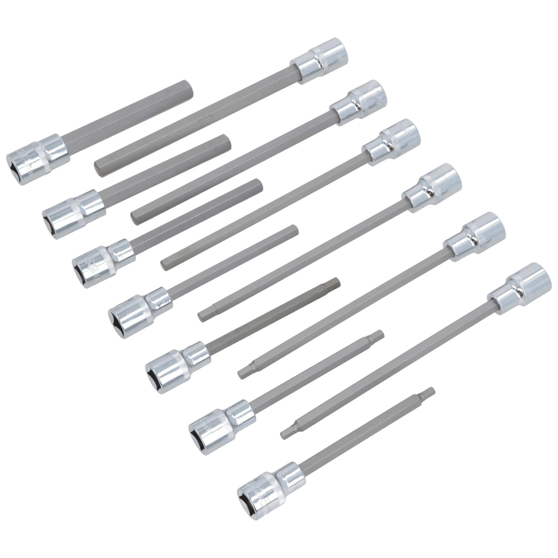 1/2" Drive Allen Hex Key Metric Sockets Shallow And Deep 5mm - 19mm 30pc