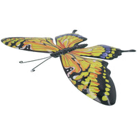 Large Metal Yellow Butterfly Wall Art Garden/Home Ornament 24X 37CM