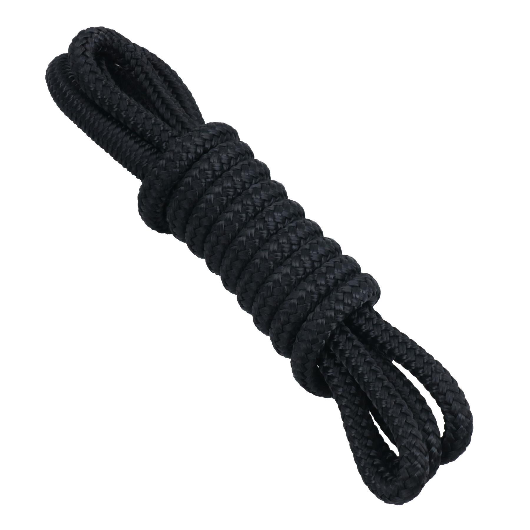 10pk 2m Double Braided Fender Lines 10mm Boat Rope Spliced Loop Black