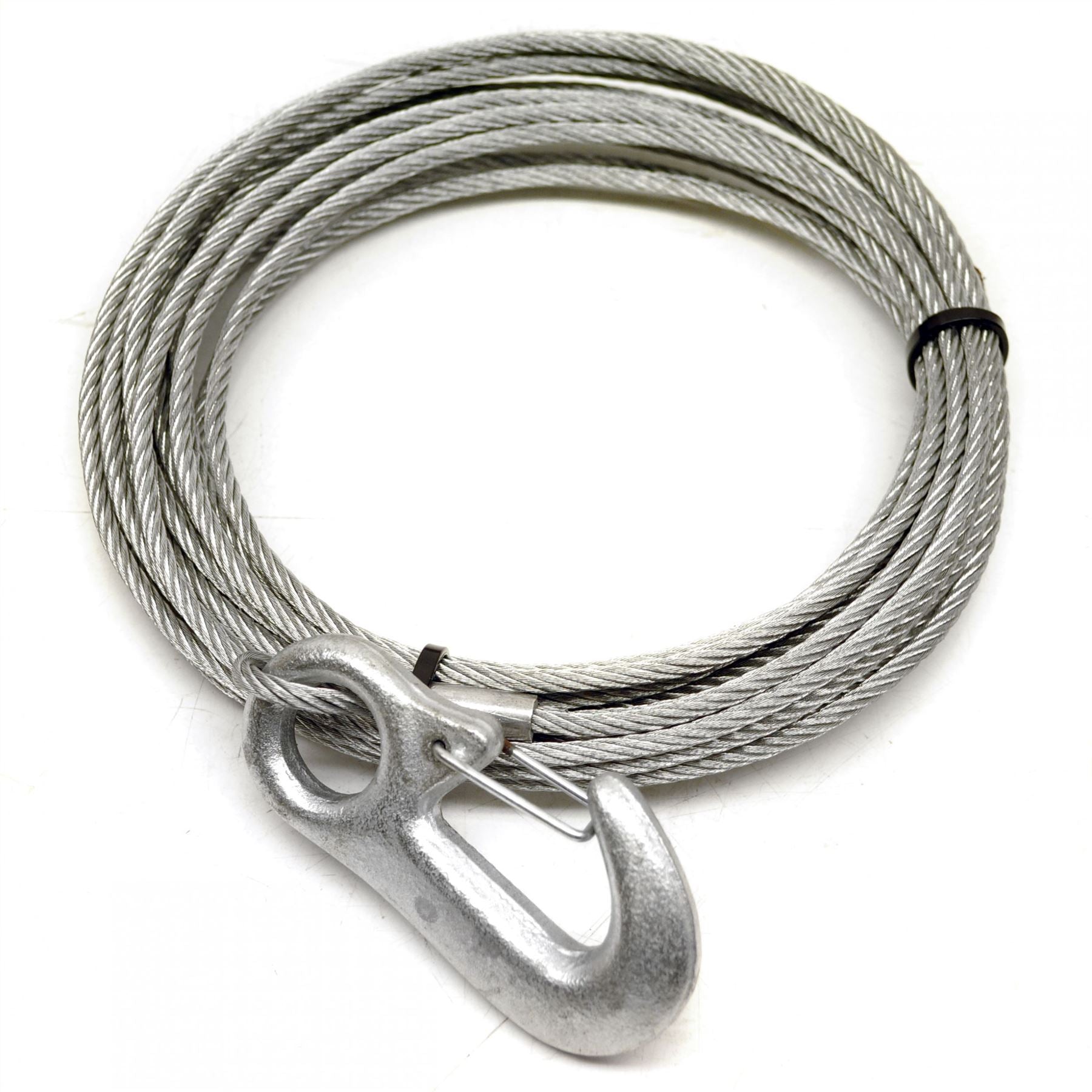 7m Galvanised Winch Cable with Hook TR148