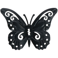 Small Yellow Metal  Butterfly Garden/Home Wall Art Ornament 11x8.5cm