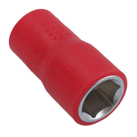 1/2in drive VDE Insulated Shallow Metric Socket 6 Sided Single Hex 1000 V