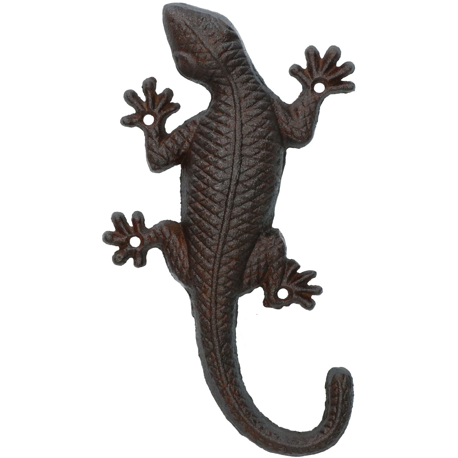 Eidechse Gecko Garten Wand Tür Schuppen Skulptur Ornament Statue Metall Dekoration