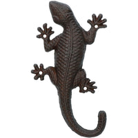 Eidechse Gecko Garten Wand Tür Schuppen Skulptur Ornament Statue Metall Dekoration