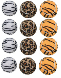 12PK  Doggy Jungle Themed Standard Tennis Balls for Dogs Play Doggy Gift Each 7cm