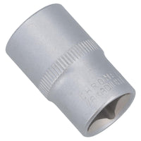 Douille à 6 pans 17 mm 1/2" Super Lock métrique peu profonde CRV à poignée moletée TE798