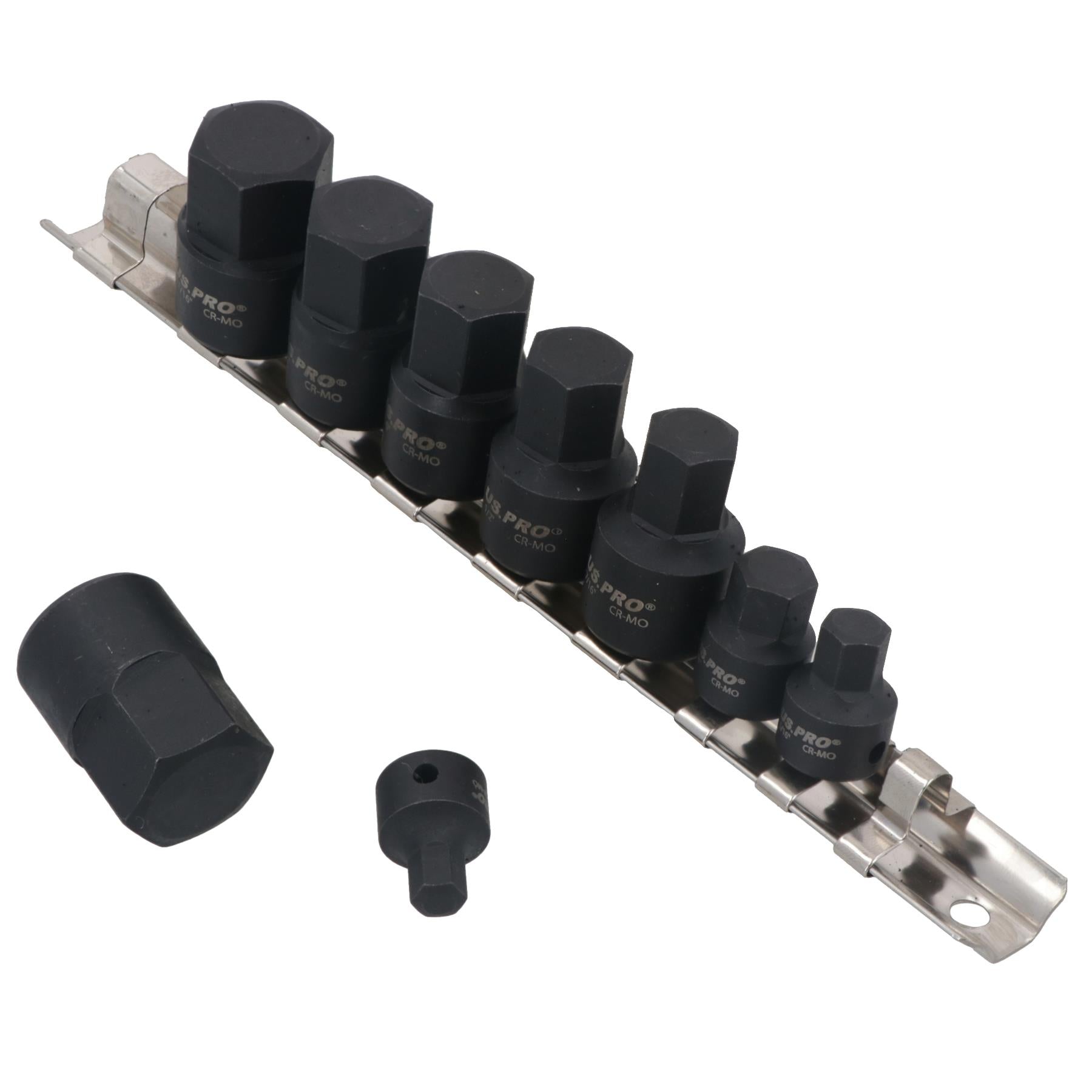 Douilles hexagonales mâles SAE impériales, entraînement 1/4" 3/8", jeu de 9 pièces 1/4" - 3/4"