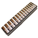 3/8"-Antrieb, flach und tief, metrisch, 6-seitig, Einzelsechskant-Steckschlüsseleinsätze, 8–21 mm, 31-tlg.