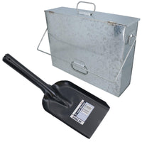Fire Fireside Ash Carrier Container Box Remover Shovel / Scoop + Gloves