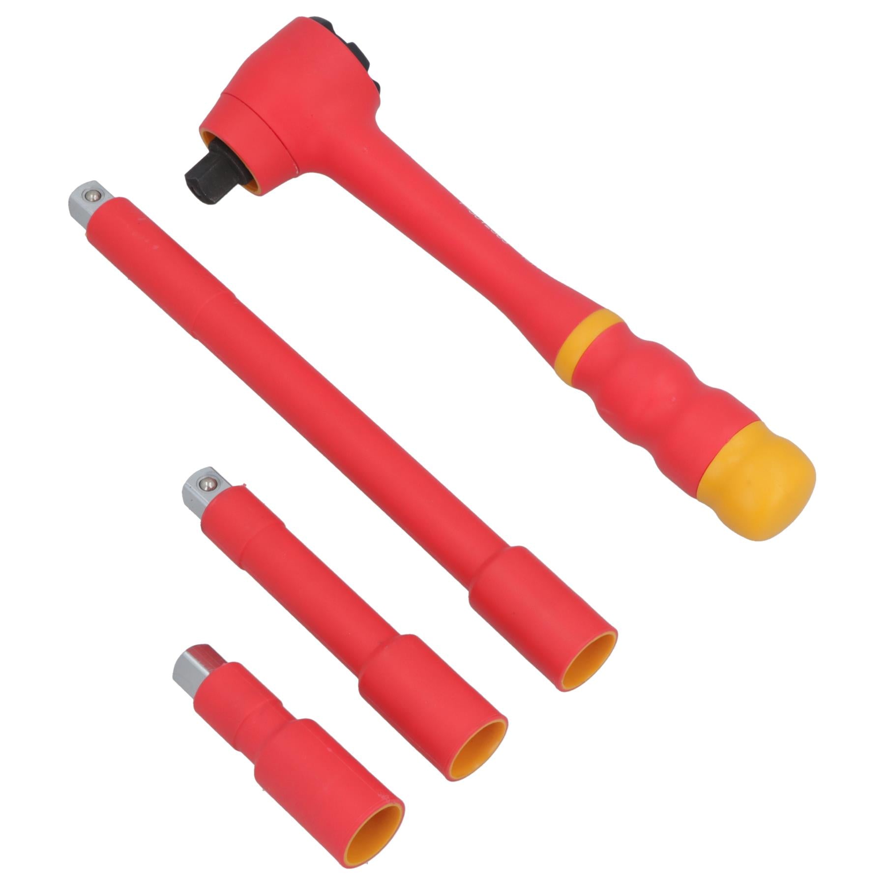 Kit de douilles et d'accessoires pour outils VDE isolés à entraînement 1/2" 24 pièces métriques homologuées GS