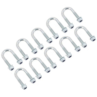 M8 Round Bend U Bolt 21mm x 50mm Width x Length Pipe Clamp Fixing