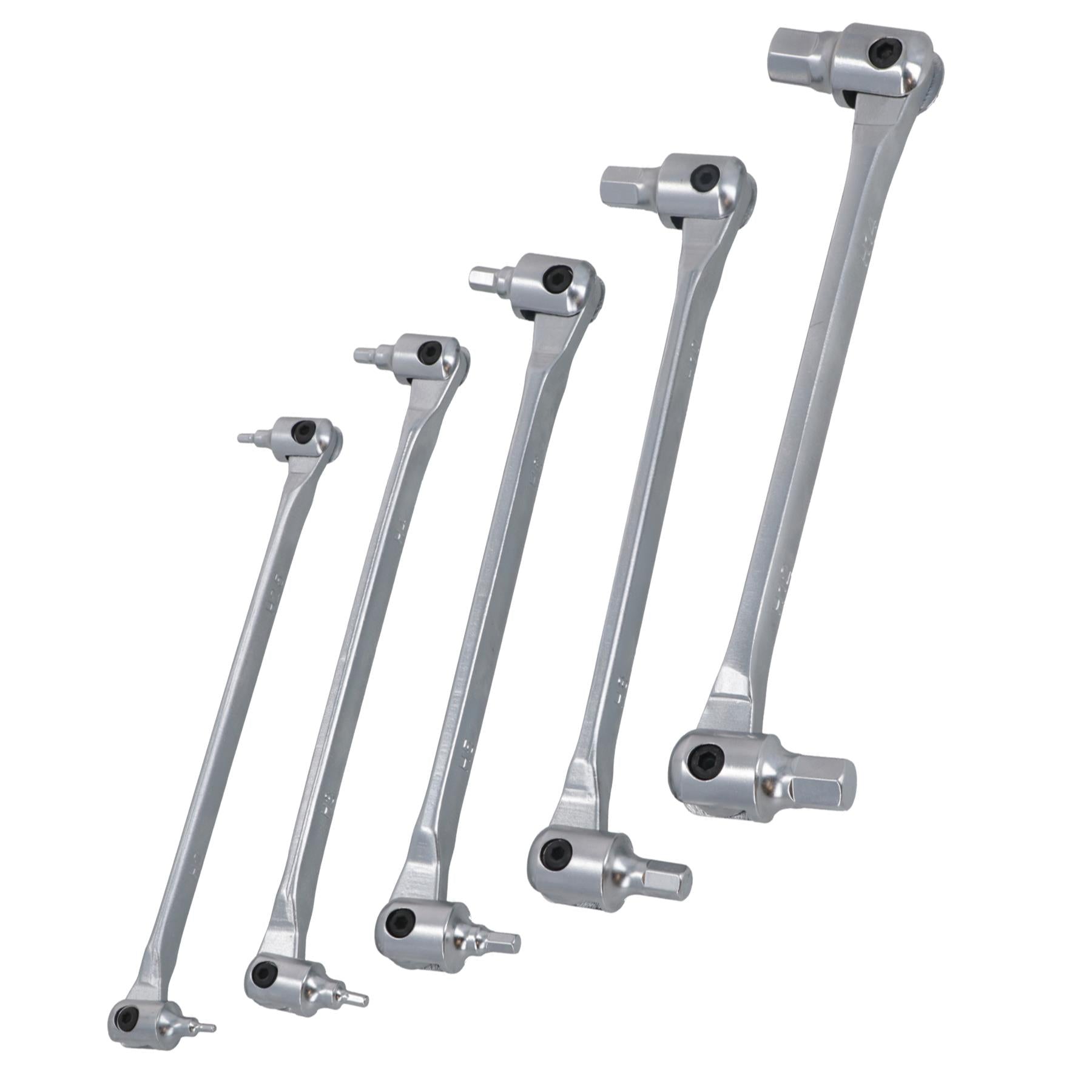 Tête pivotante à double extrémité mâle hexagonale / Allen flexible 2 mm - 14 mm 5 pièces 10 tailles