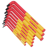 VDE-isolierte, extra lange Torx-Sternschlüssel T10 – T50, 9-teilig, Schutz bis 1000 V