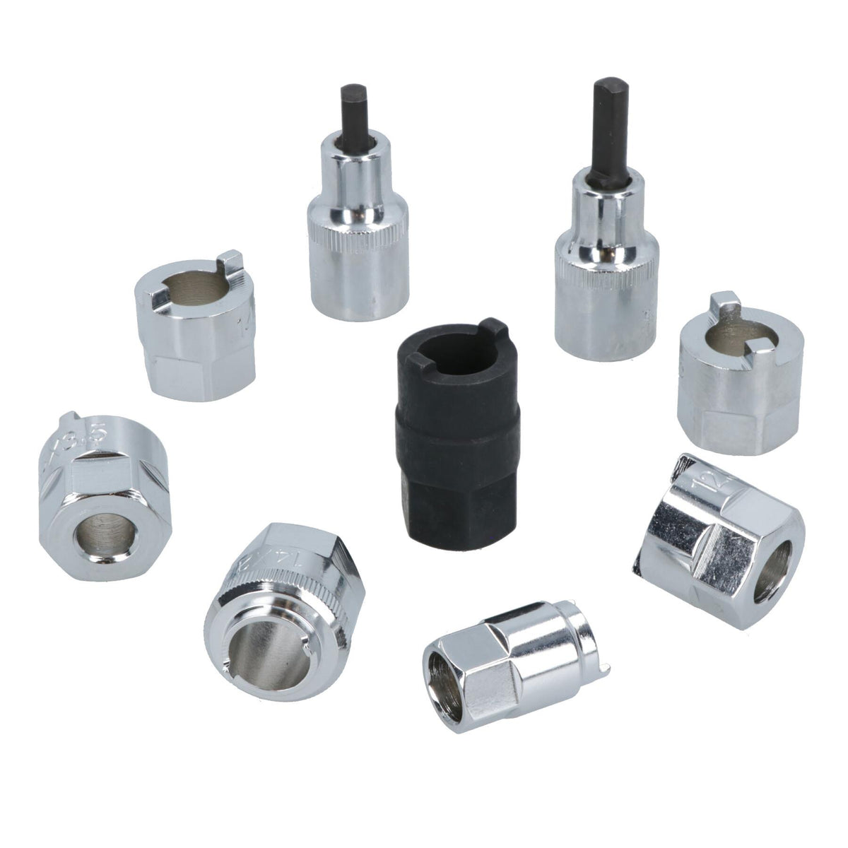 Strut Nut and Strut Nut Hub Clamp Set For Damper Shafts Refit Spreader 9pc Set