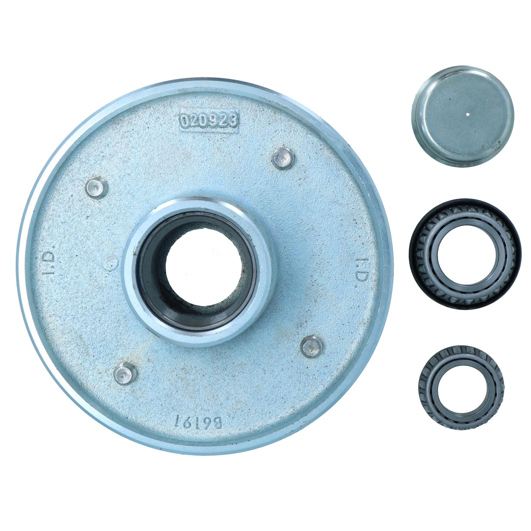Trailer Wheel Hub 5.5" (139.7mm) PCD Bearings Wheel Bolts & Cap Indespension