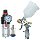 LVLP Gravity Feed Spray Gun 1.4mm & Inline Moisture Trap / Pressure Regulator