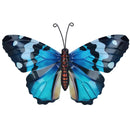 Medium Metal Blue Butterfly Wall Art Garden/Home Ornament 21.5 X 33.5CM