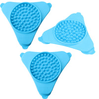 3pk Slow Treater Dog Feeding  Dispencing Mat Licking Toy For Bathing