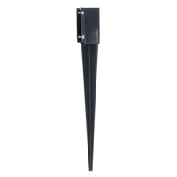 Fence Post Holder Support Drive In Spike Grey 75mm x 75mm x 750mm