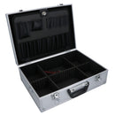 Aluminium Tool Case Box Storage Holder Organiser With Handle + Shoulder Strap