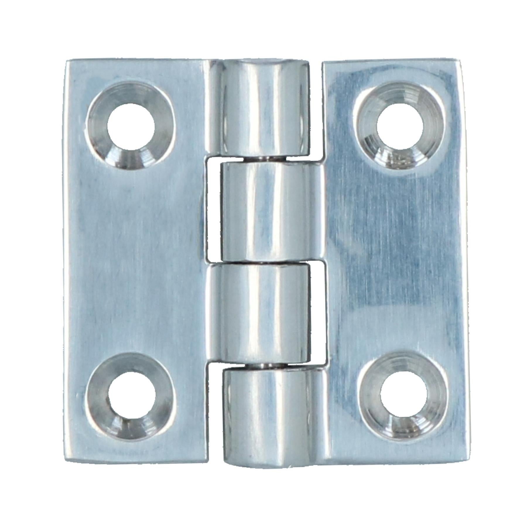 Polished Door Butt Hinge Stainless Steel 38mm x 38mm 316 Marine Cabin