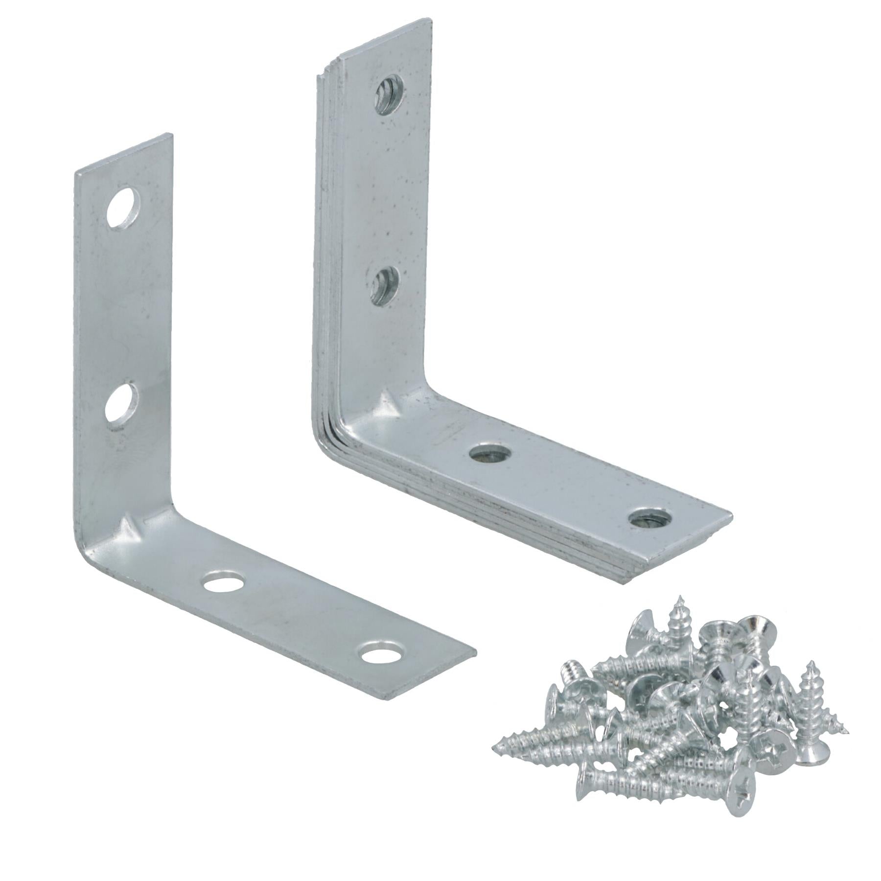 50mm (2in) Corner Brace Bracket Set L Shaped Mending Reinforcing Plate
