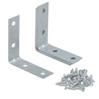 50mm (2in) Corner Brace Bracket Set L Shaped Mending Reinforcing Plate