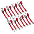 Sangle à cliquet en acier inoxydable pour remorque de bateau 3,7 m 25 mm Crochet à griffe de qualité marine