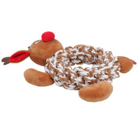 Jouet en peluche couinant en forme de renne pour chien, cadeau de Noël