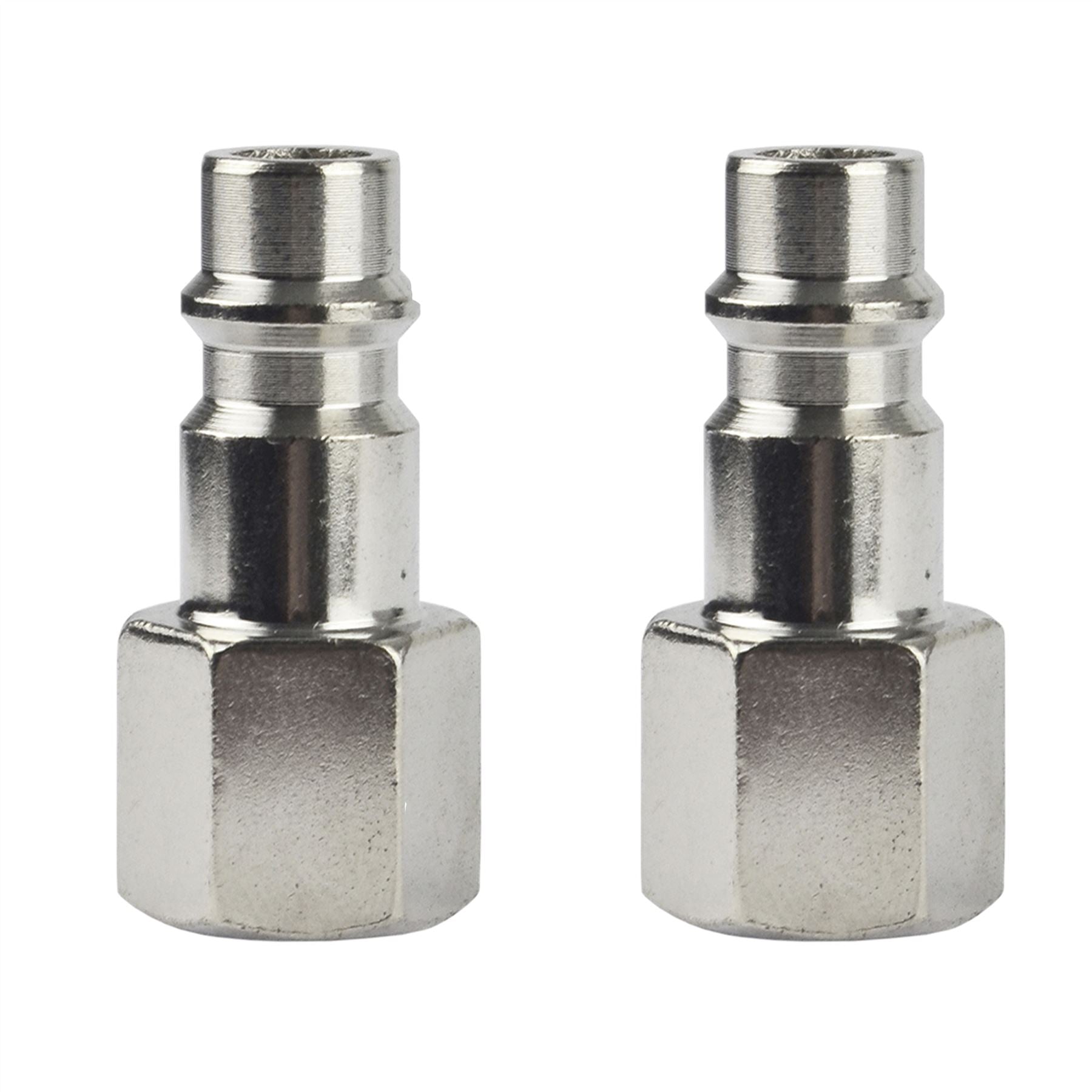 Euro Air Line Hose Fitting Connector Quick Release 1/4 BSP Female Thread 2pk