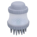 Brosse de lavage pour chien en silicone gris avec réservoir de shampoing intégré Dogs On Go