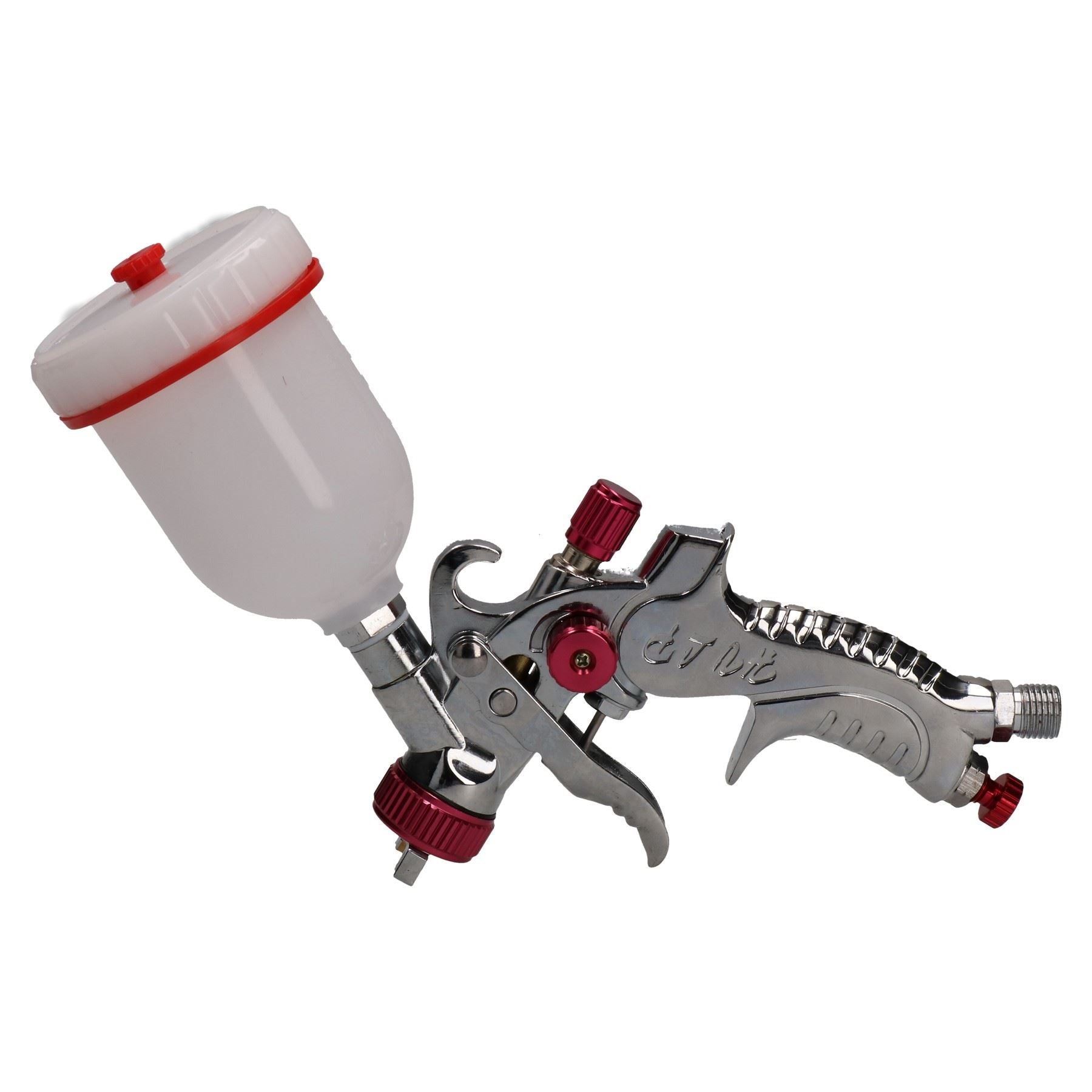 Mini HVLP RED gravity feed spray gun 0.8mm nozzle AT811