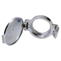 Aston Style Fuel Cap Classic Spring Loaded Fuel Filler Petrol Cover Chrome
