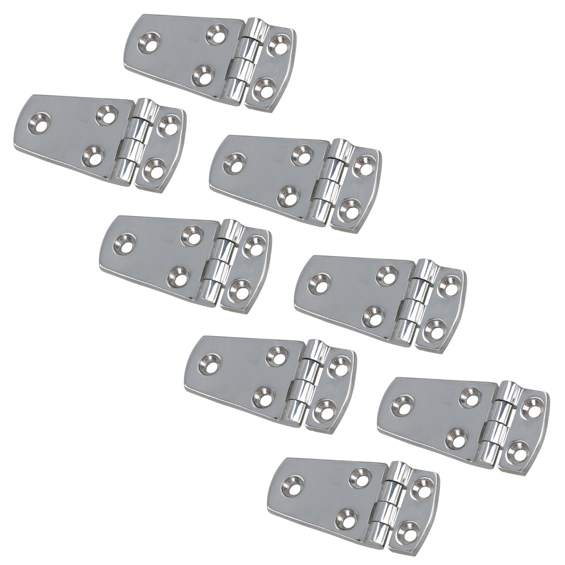 Polished Door Hinge Stainless Steel 76mm x 38mm 316 Long Marine Cabin Hatch