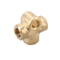 Brass Brake Pipe Fitting 3 Way Adaptor M10 x 1mm for 3/16" Pipe T Piece