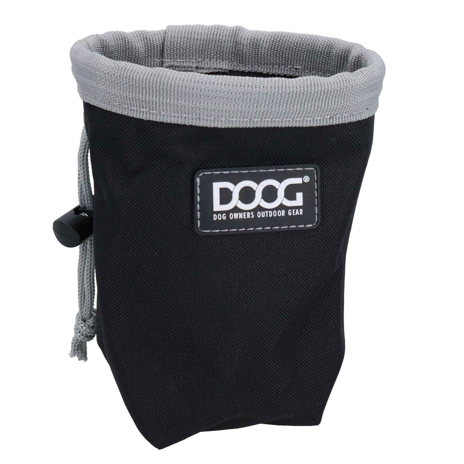 Black Pet Dog Treat Bag Clip on Belt Training Drawstring Secure Closure Bag