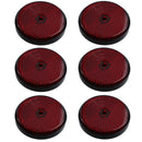 Red Round Circular Reflectors for Driveway Gate Fence Posts Trailer Rears