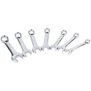 Stubby Metric Combination Spanner Wrench Set 10mm - 17mm 7pc Set