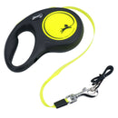 Petite laisse rétractable réfléchissante jaune fluo de 5 m pour promenade de chien (15 g)