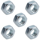 M6 x 1.0mm Hex Full Nut Fastener Hexagonal Metric Nuts Grade 8 Zinc Plated